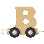 Buchstabenwaggon des Buchstabenzugs